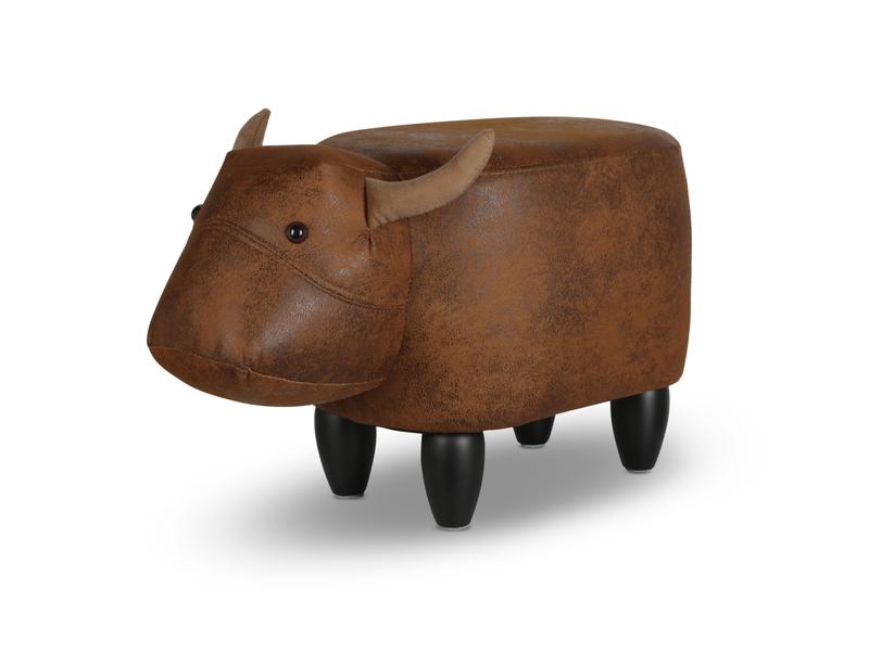 zoosy Kinderhocker Kuh Bruna Braun Taburett in Kuhform