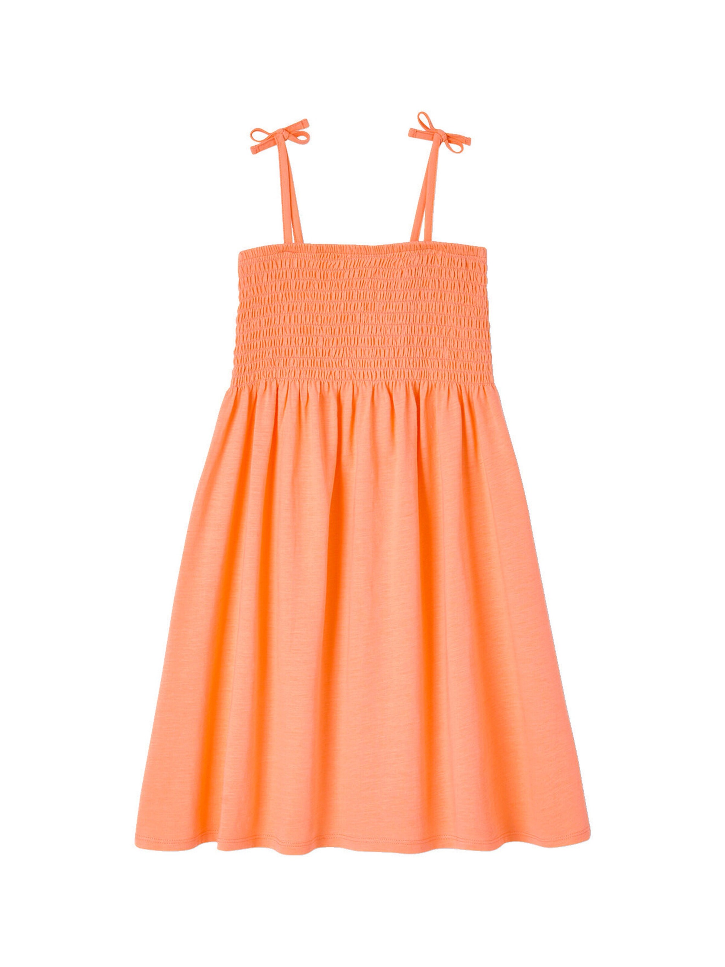 Vertbaudet Gesmoktes Mädchen Trägerkleid mandarine