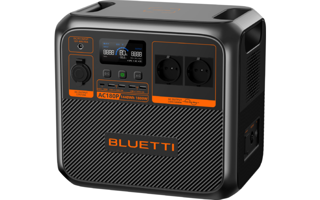 BLUETTI AC180P-Black-EU tragbare Powerstation 1800 W