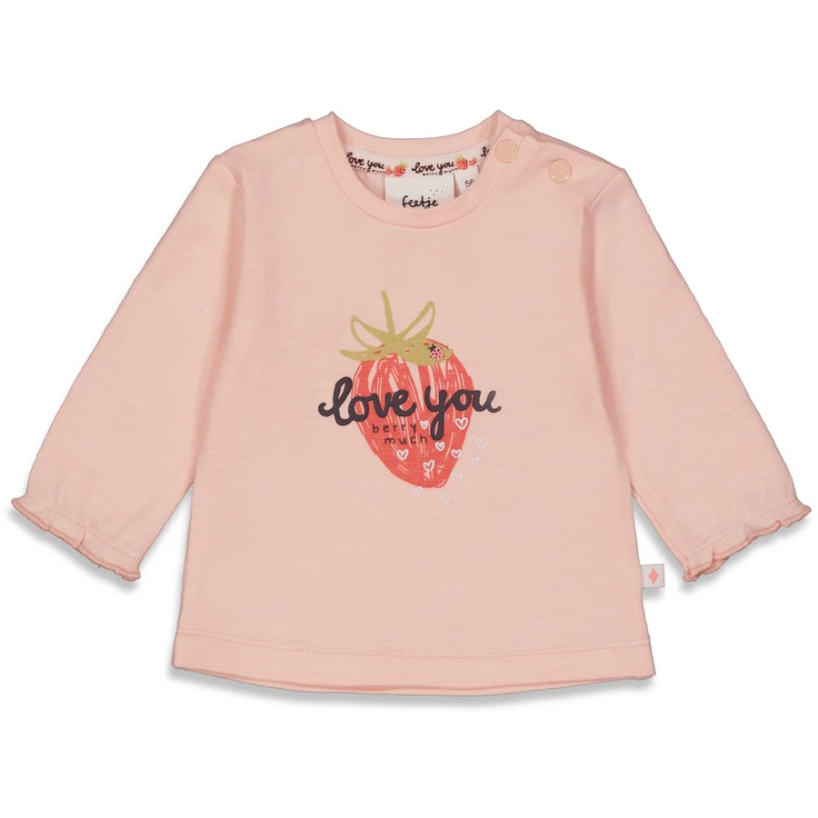 Feetje Langarmshirt Berry Sweet Rosa