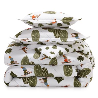 Linge de lit motif sports d'hiver - BECQUET CRÉATION