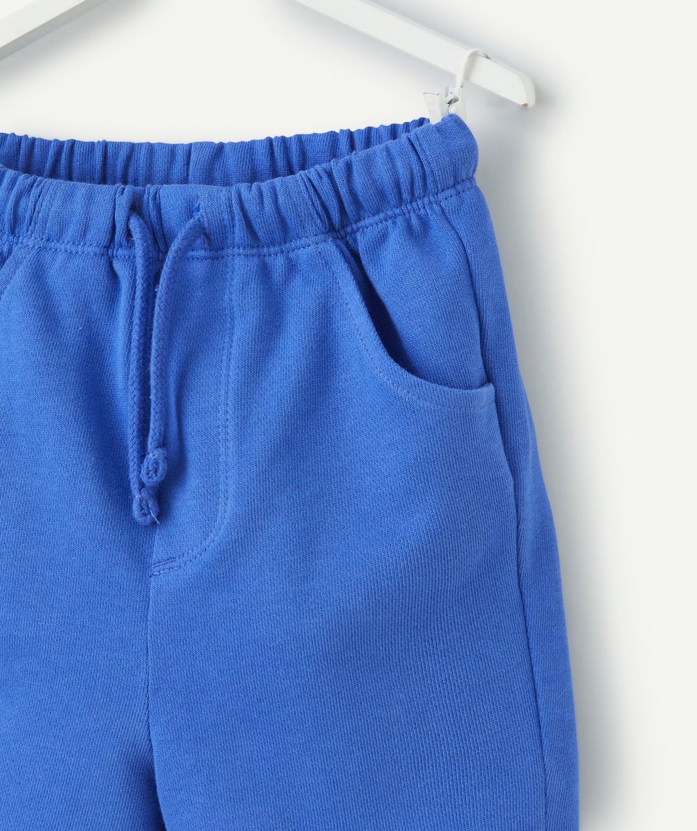 bermuda bébé garçon en coton biologique bleu électrique