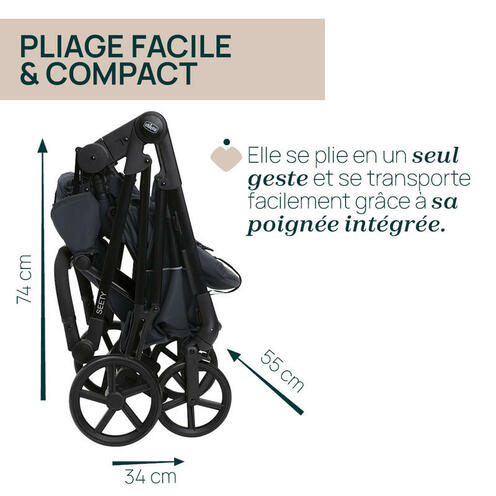 Poussette Seety - Boston grey - CHICCO