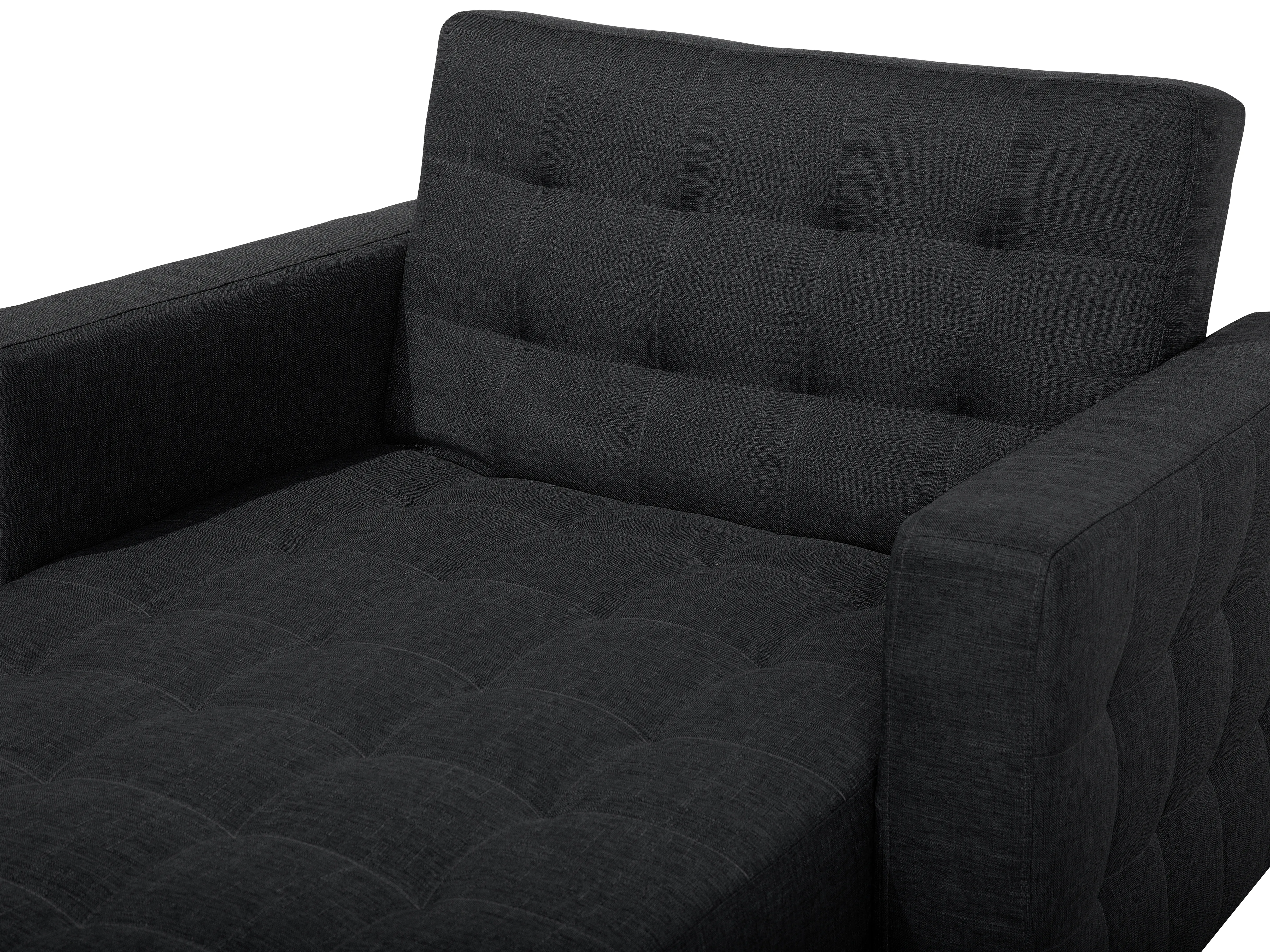 Chaise longue ABERDEEN Stof Grafietgrijs
