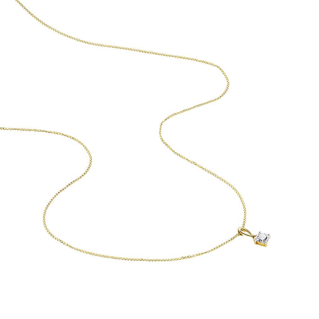Collier Karlena Or Jaune Oxyde De Zirconium