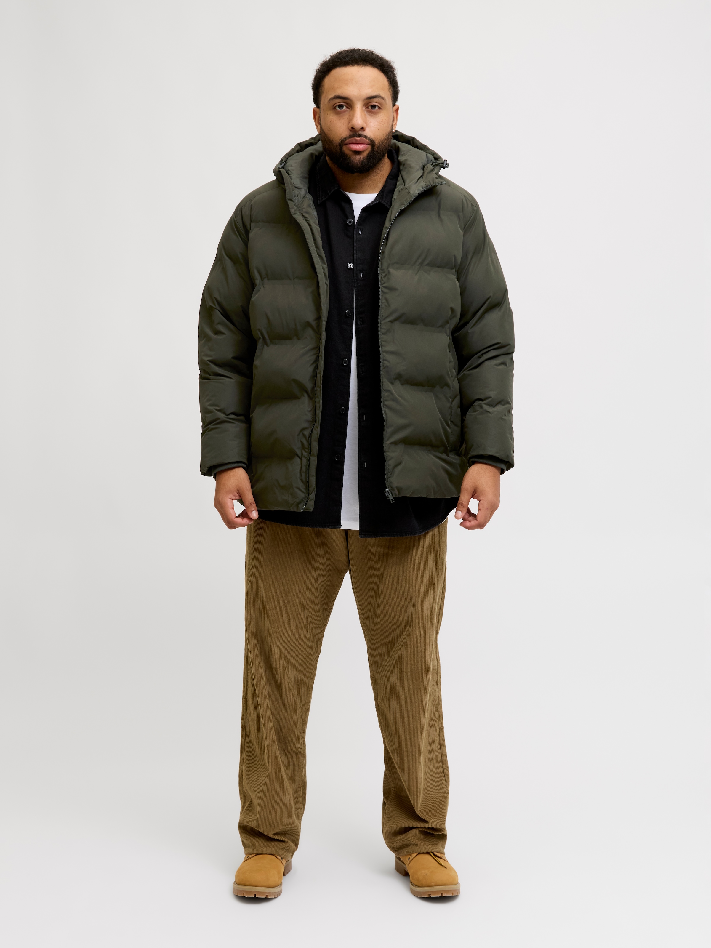 Jack & Jones PlusSize Steppjacke »JJESOHO PUFFER HOOD SN PLS« mit Kapuze