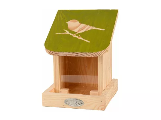 Mangeoire silo en bois Pochoir