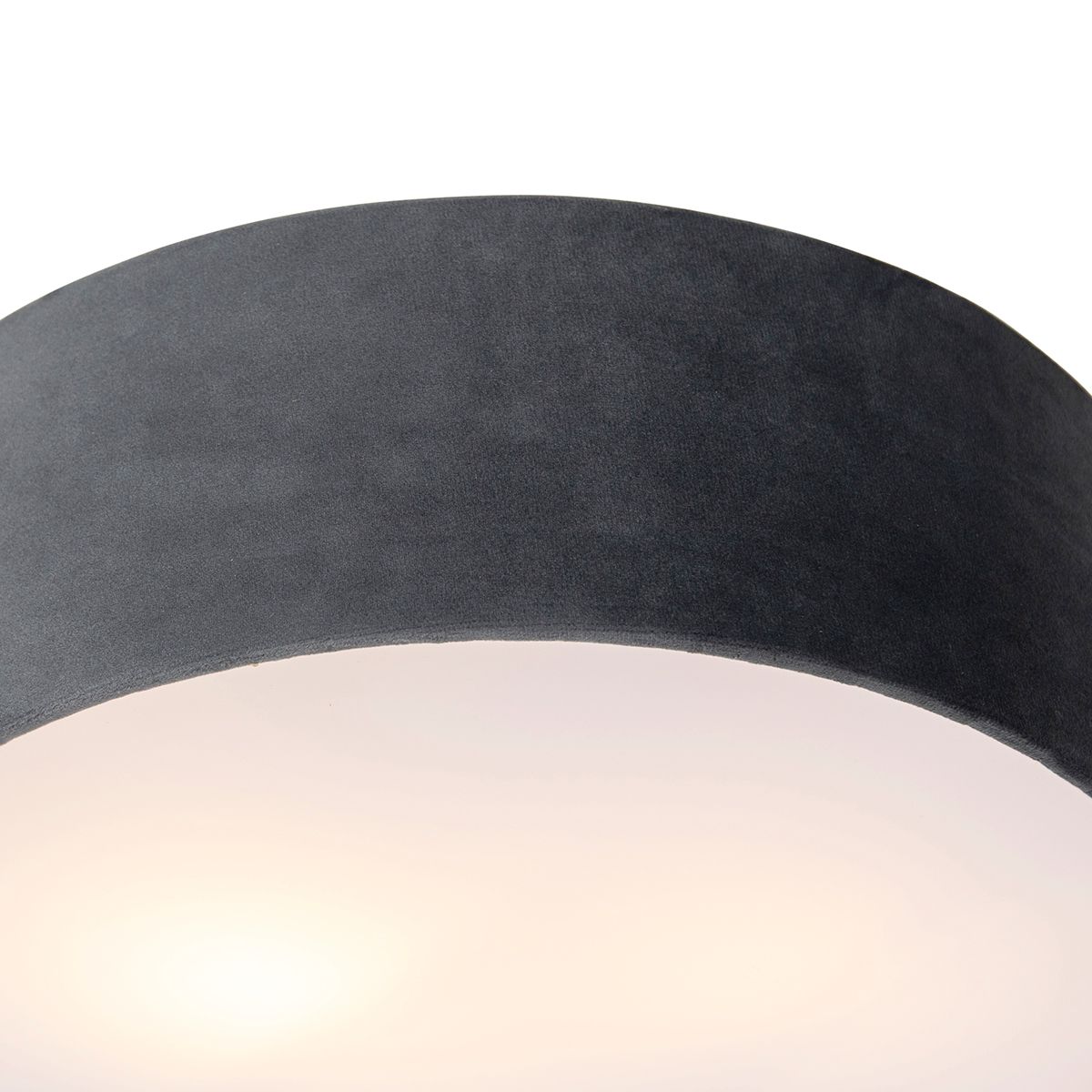 Moderne plafondlamp grijs 30 cm met gouden binnenkant - Drum