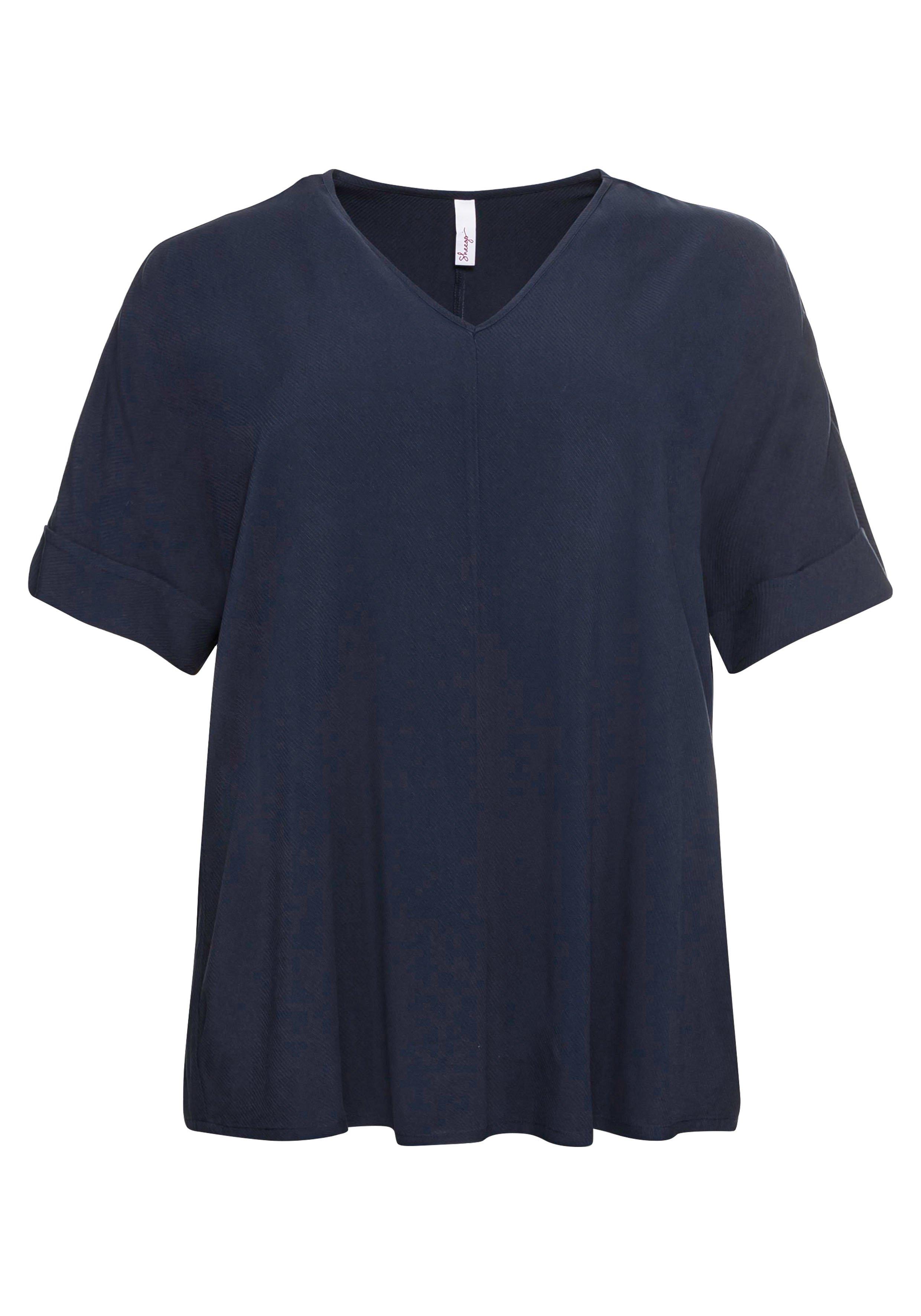 Tunika in Oversized-Form und mit V-Ausschnitt