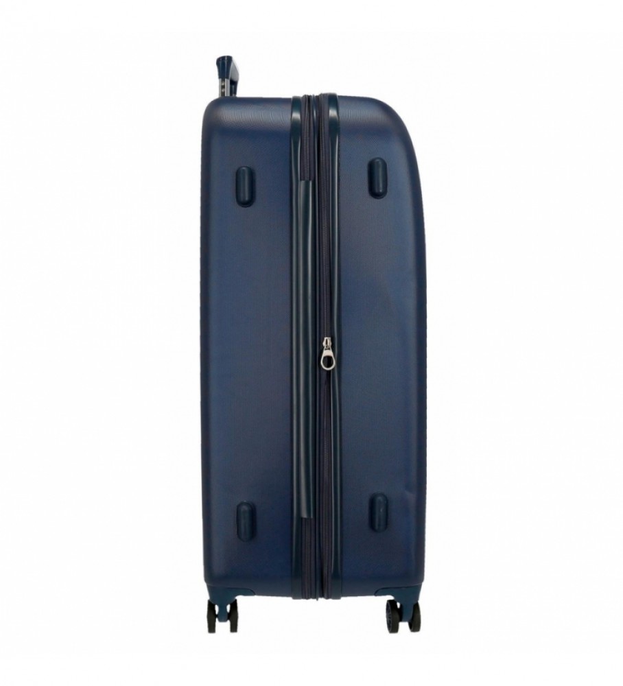 Conjunto de malas rígidas Movom Riga, azul marinho - 40x55x20cm/49x70x27cm/56x80x29cm -