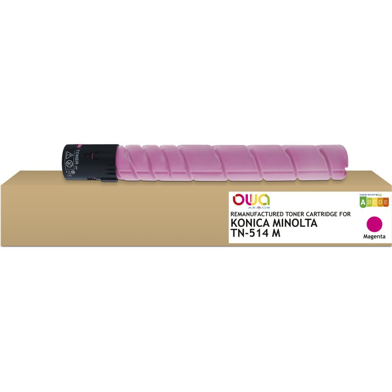 Toner remanufacturé OWA - standard - Magenta - pour KONICA MINOLTA TN-514M, DEVELOP A9E83D0, OLIVETTI B1208