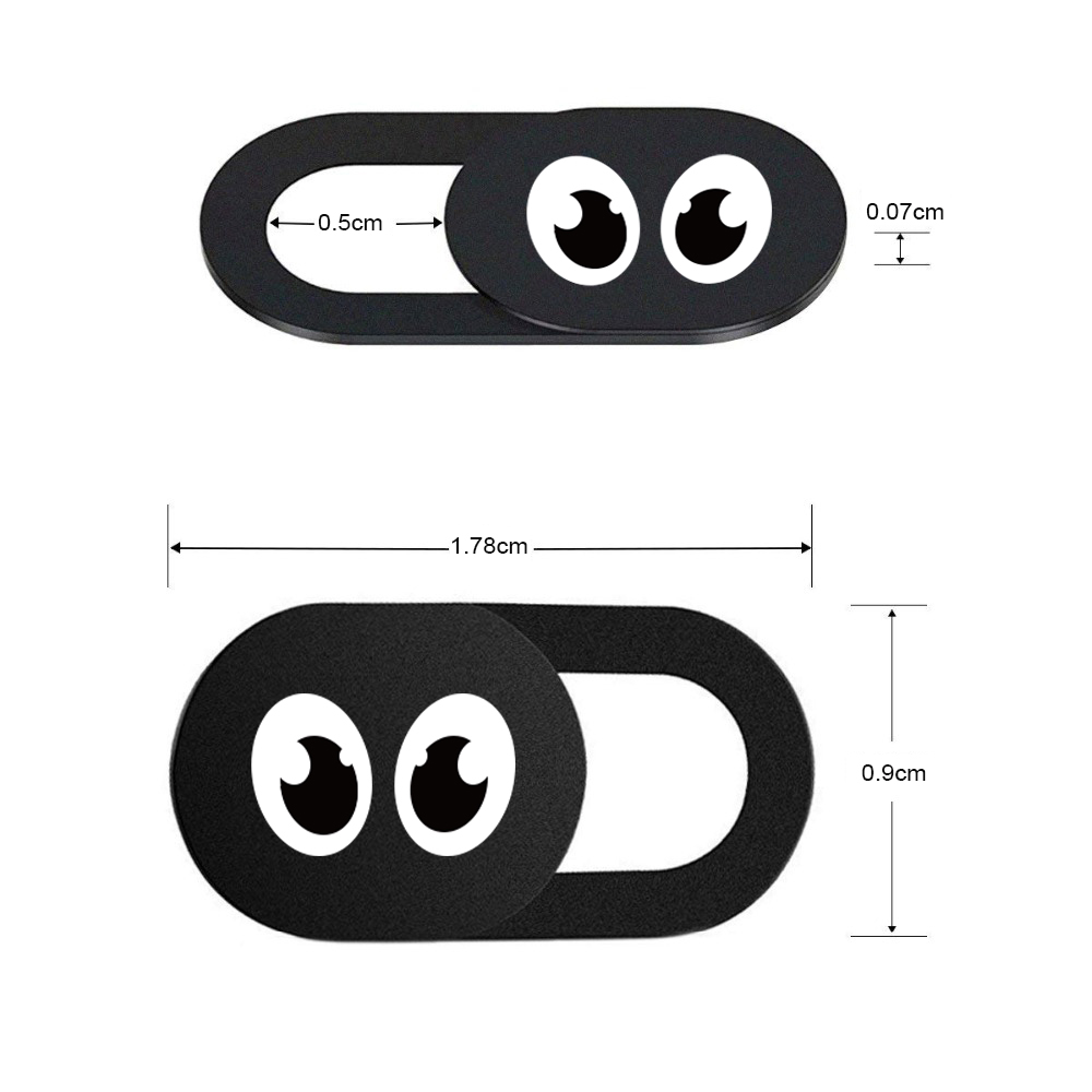 (6er Set) - Privatsphären Front Kamera Abdeckung Webcam Cover Schutz Sticker mit Slider - Augen