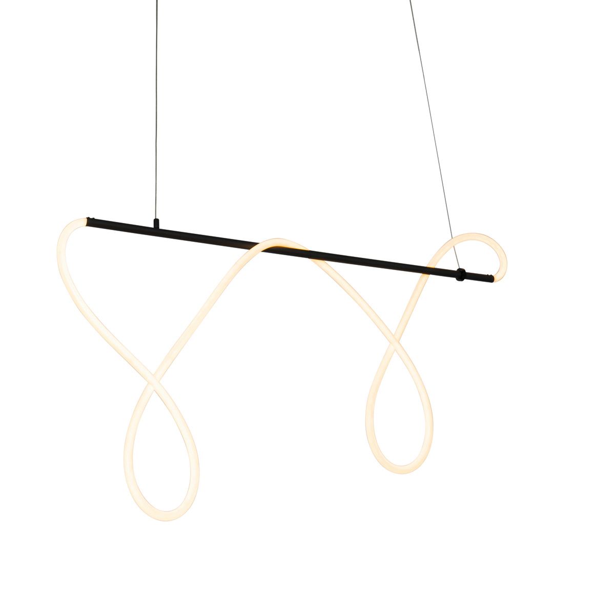 Design hanglamp zwart incl. LED 3-staps dimbaar - Danisha