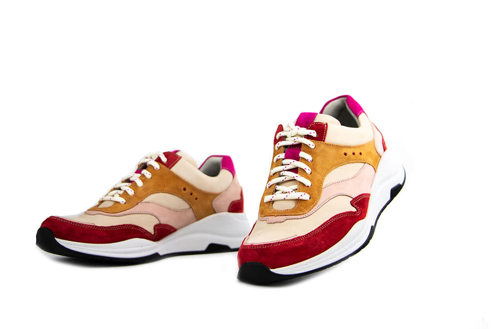 Durea Sneaker Rood Roze Beige Oranje