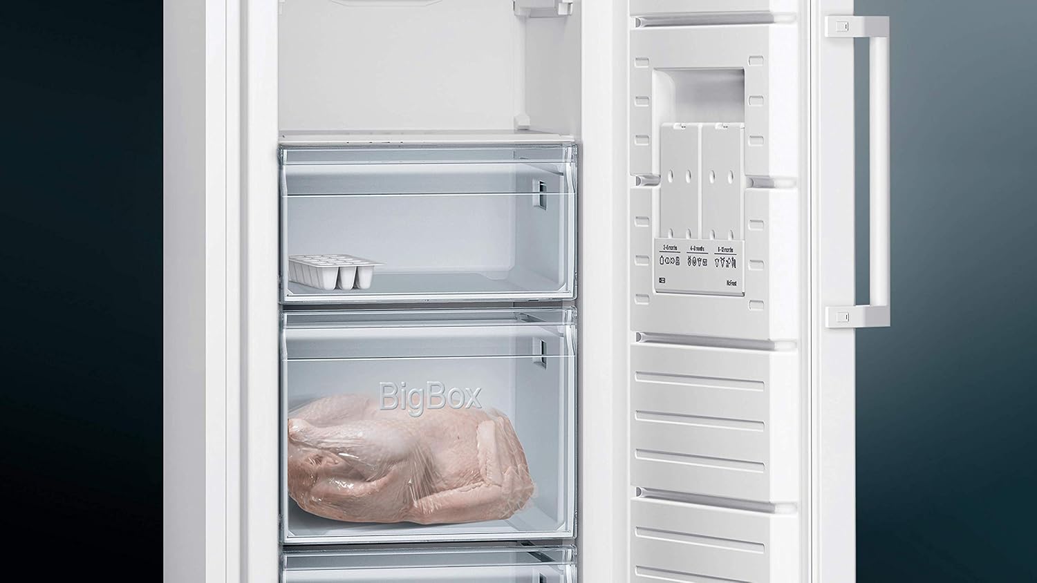 Siemens GS33NVWEP iQ300 Freistehender Gefrierschrank/A++ / 228 kWh/Jahr / 225 l/noFrost/bigBox/freshSense - Temperaturregelung weiß