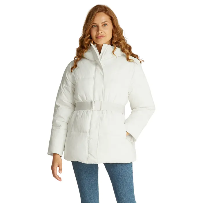 Calvin Klein Logo Belt Puffer Winterjas Dames
