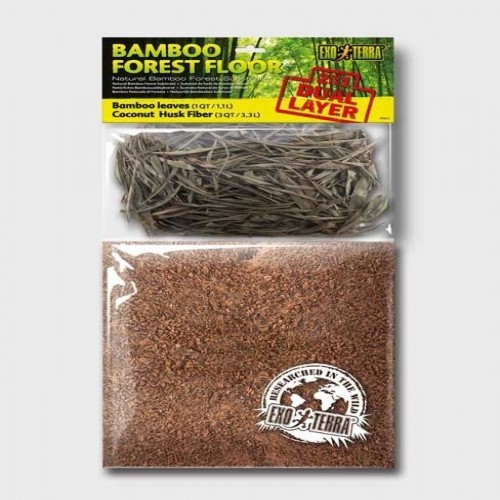 Substrato para piso Exo-Terra Bamboo Forest, odor neutro e suave.