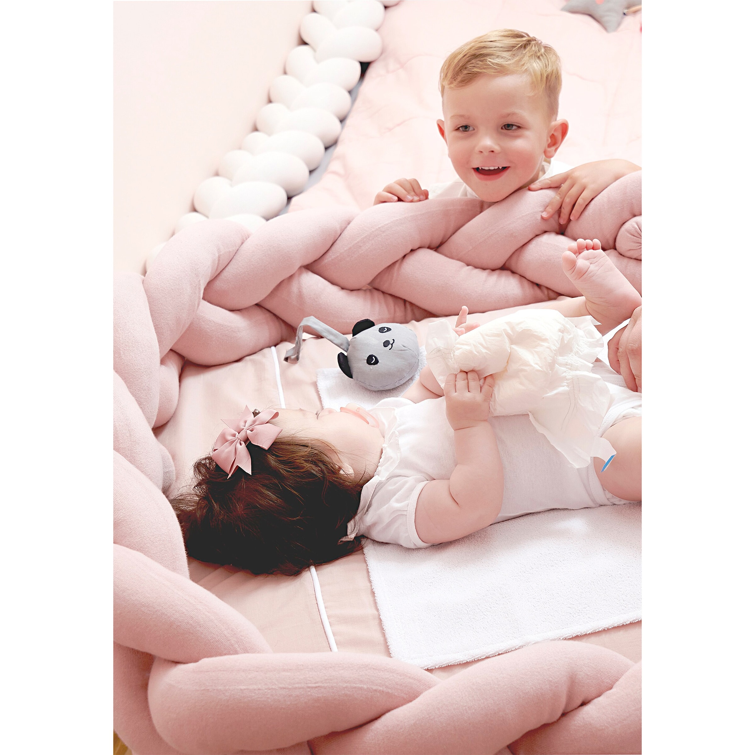 Nordic coast company Nestchenschlange geflochten 200 cm rosa