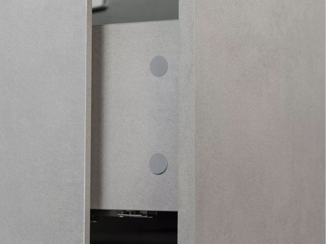 Meuble de salle de bain suspendu avec vasque à encastrer - Gris béton - 60 cm - SOSTHENE