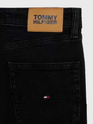 Calça jeans preta reta moderna Hilfiger Monotype