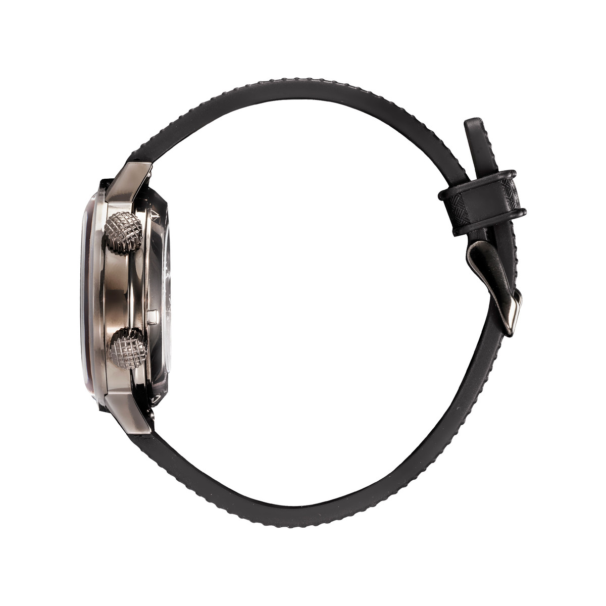Montre Lip homme automatique acier bracelet silicone noir