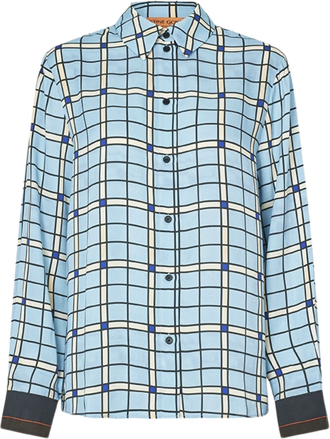 Stine Goya Long Sleeve Shirt, 2263 Dry Viscose Window check