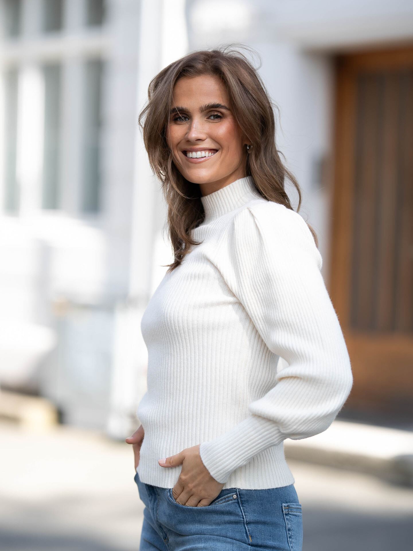 Katia Long Sleeve Highneck Pullover Knit