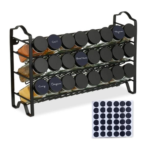 Krydderhylle med 24 glass