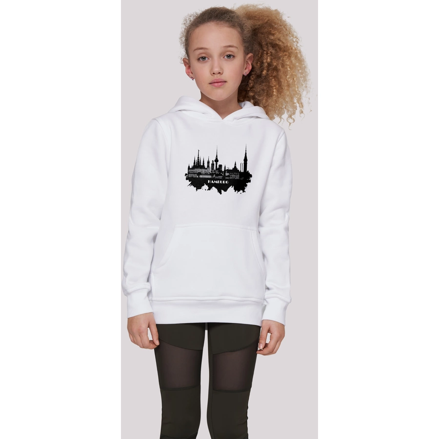 F4NT4STIC Hoodie Cities Collection - Hamburg skyline weiß