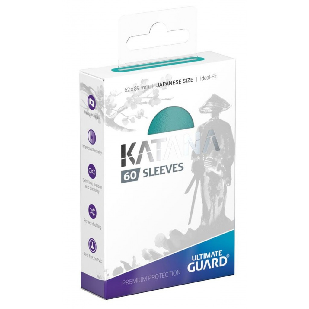 Ultimate Guard 60 pochettes Katana Sleeves format japonais Turquoise