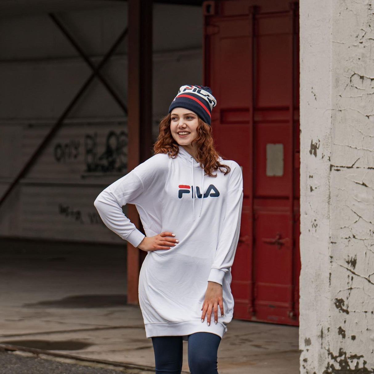 FILA<br>WOMEN ELISH oversized hoody dress
