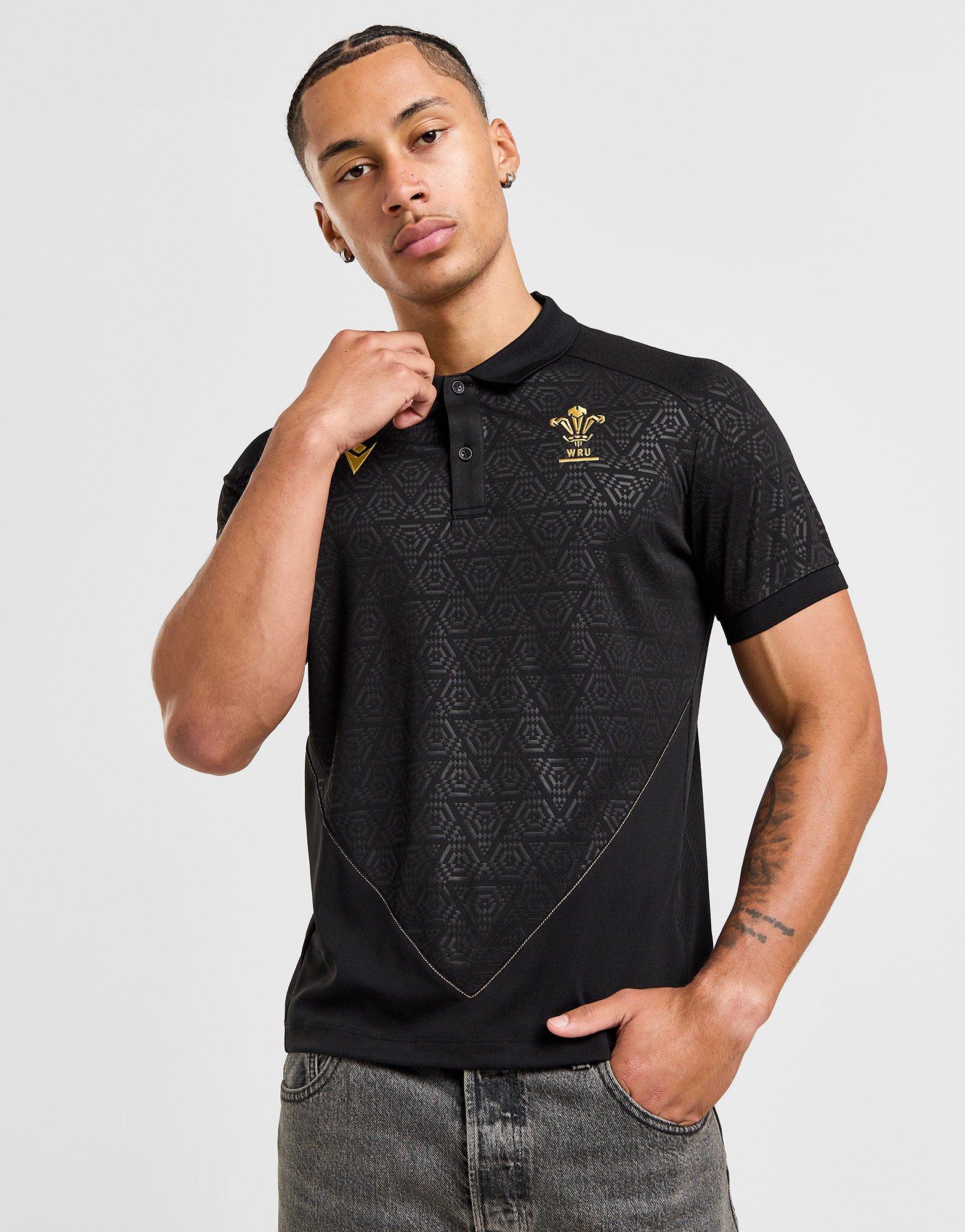 Macron Polo de Rugby Pays de Galles 2024/25 Travel Homme