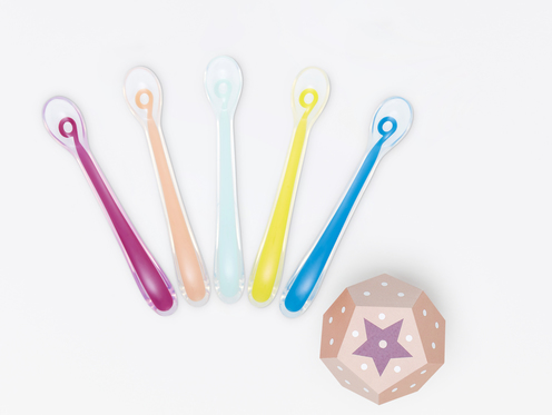 Set de 5 cuillères 1er âge en silicone - BABYMOOV