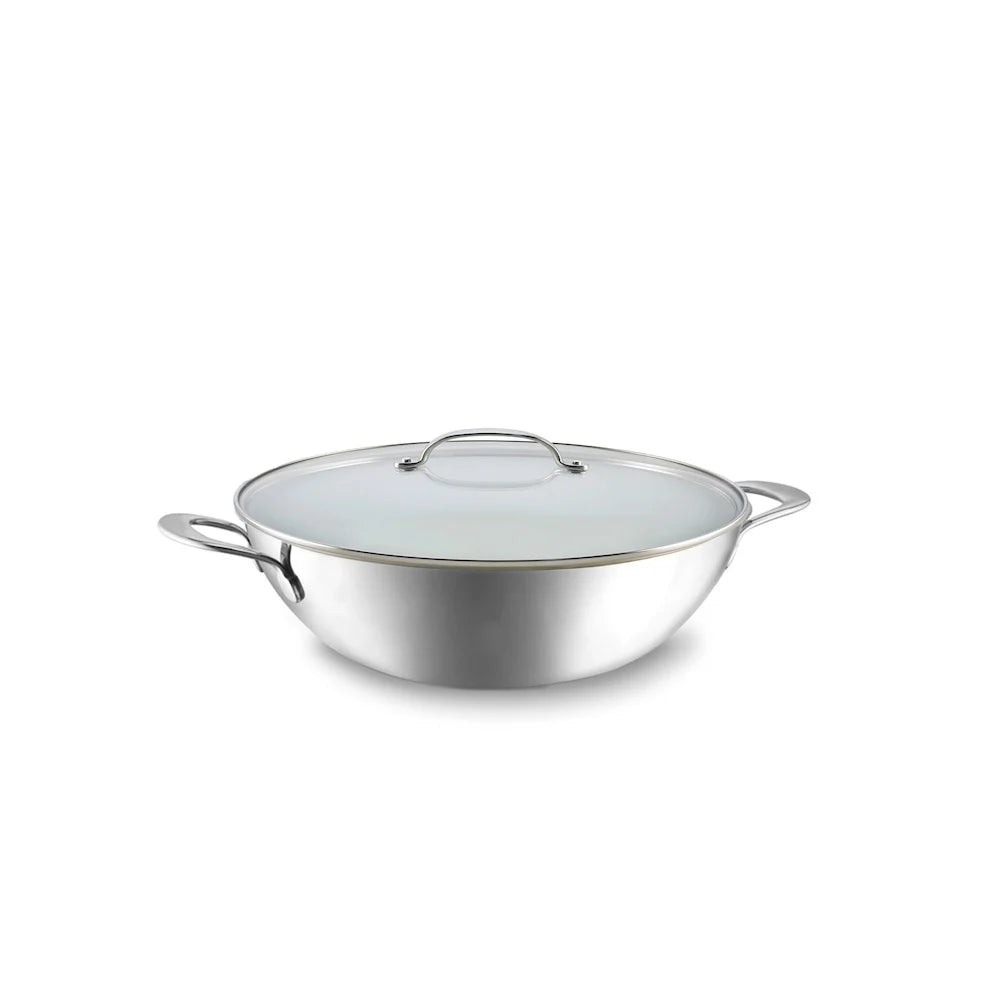 Habonne Avance Wok Triply Met Glasdeksel RVS