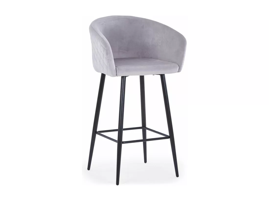 Lot de 3 Chaises de Bar en Velours 