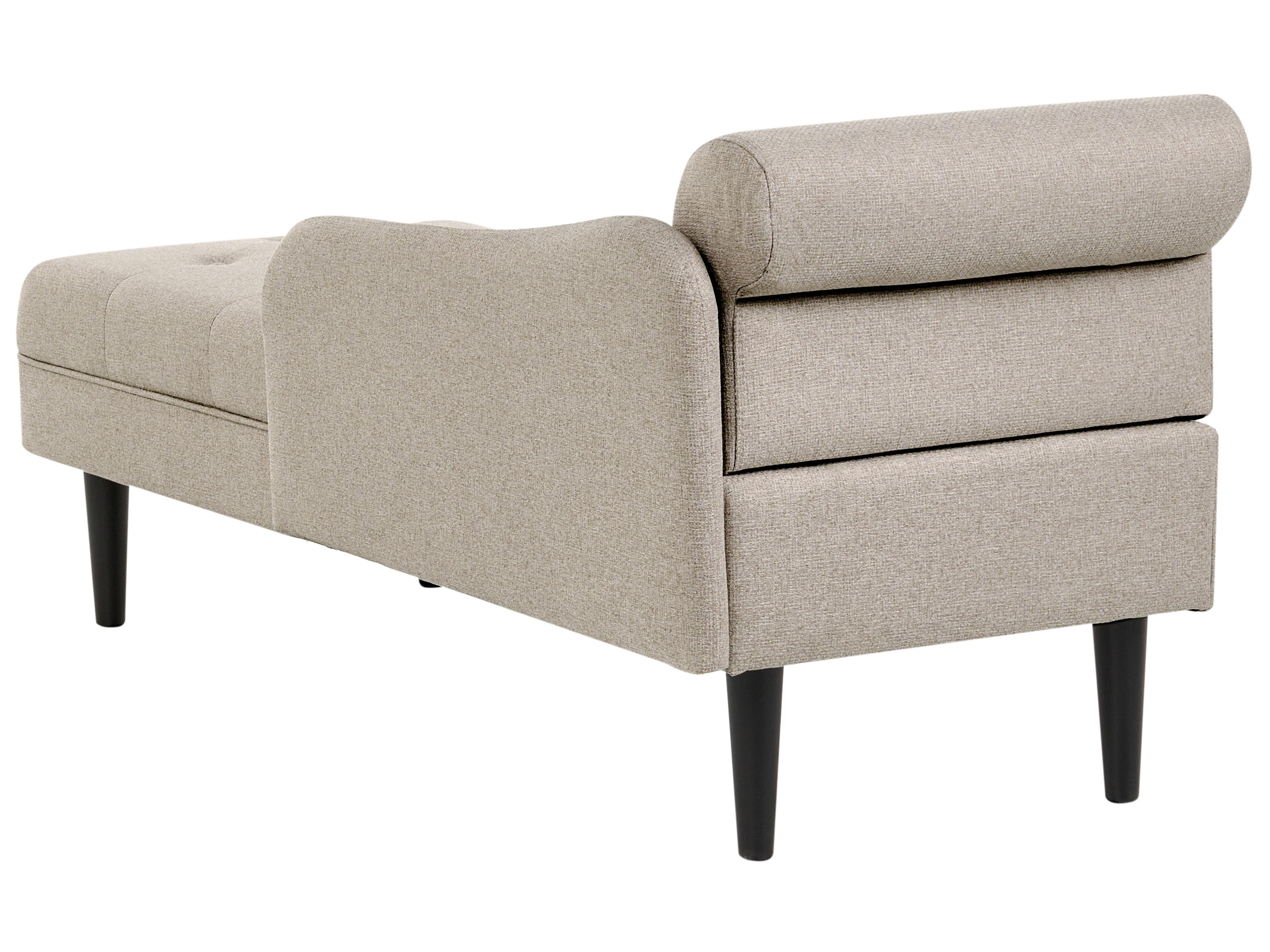 Linkszijdige chaise longue YVOIRE Stof Beige
