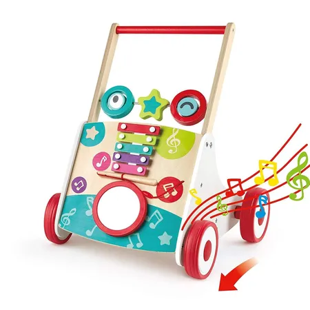 Hape My First Musical Walker Lauflernhilfe aus Holz mit Spieluhr und Aktivitäten