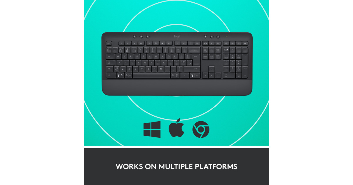 LogitechSignature K650 Wireless Comfort Toetsenbord  (Grafiet, US-International)