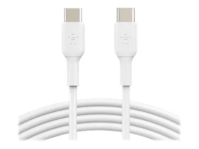 Belkin BoostCharge - USB-kabel - 24 pin USB-C (han) til 24 pin USB-C (han) - 2 m - hvid