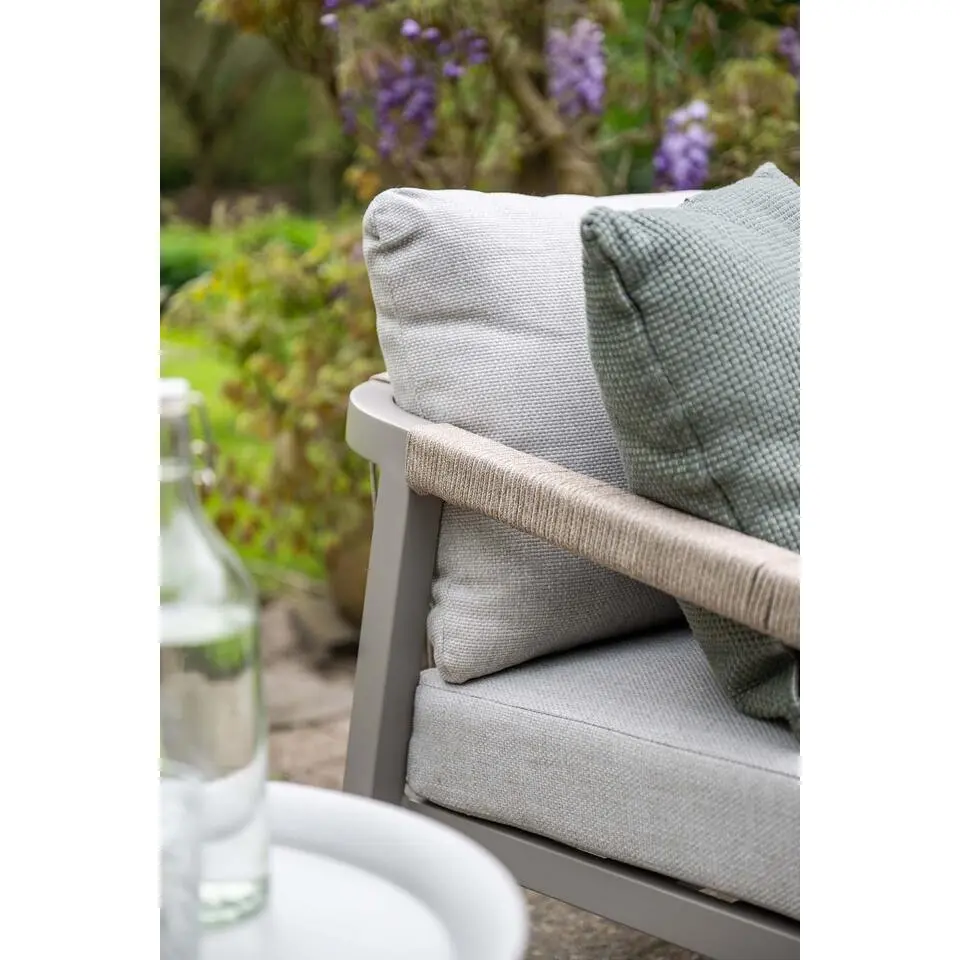 Lounge-diningset Monti - taupe - 7-persoons - aluminium