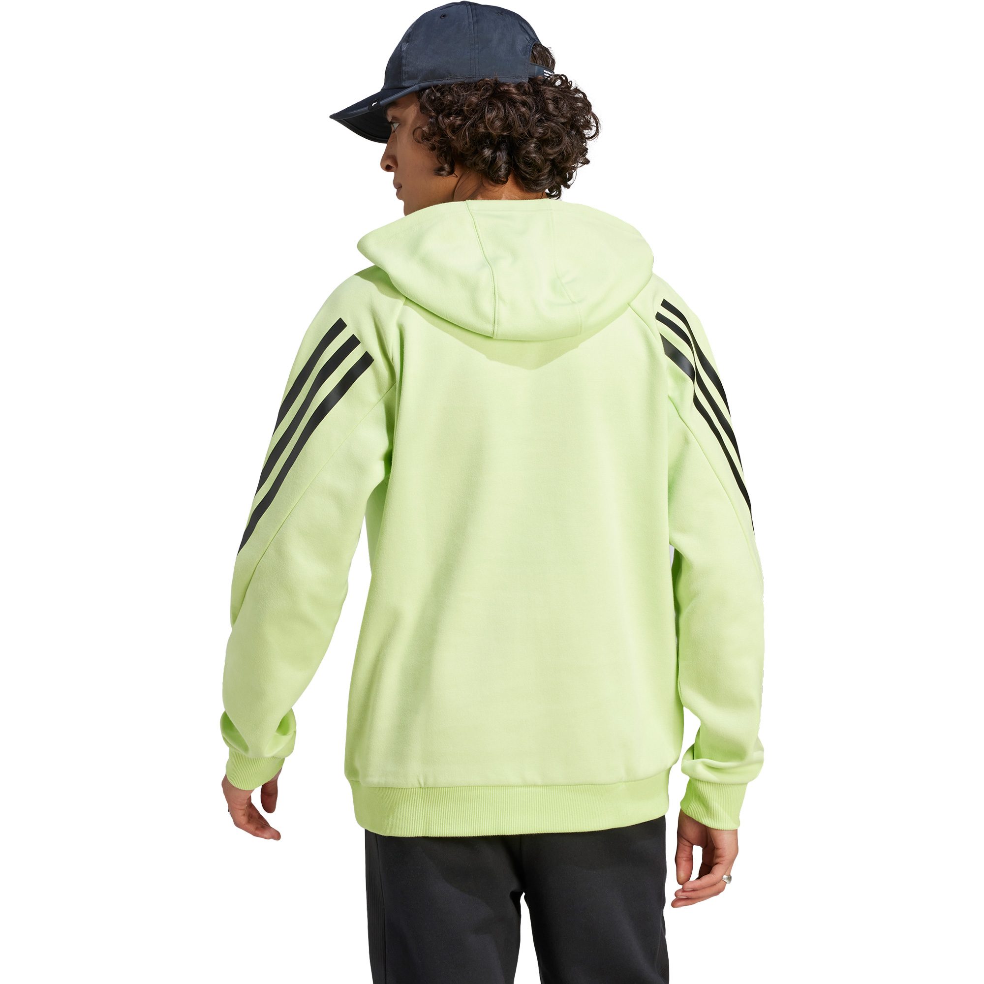 adidas Future Icons 3-Streifen Hoodie Herren pulse lime