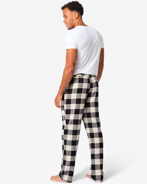 pantalon de pyjama homme flanelle à carreaux noir