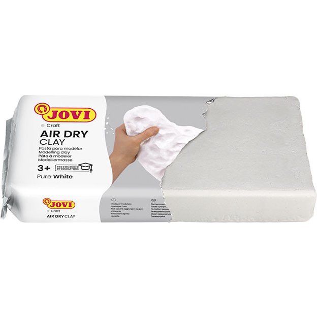 Pâte à modeler jovi autodurcissante coloris blanc pain 500g