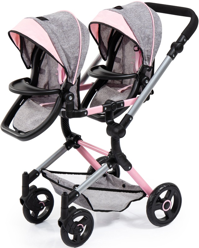 Bayer Puppen-Zwillingsbuggy »Twin Neo« mit Wickeltasche