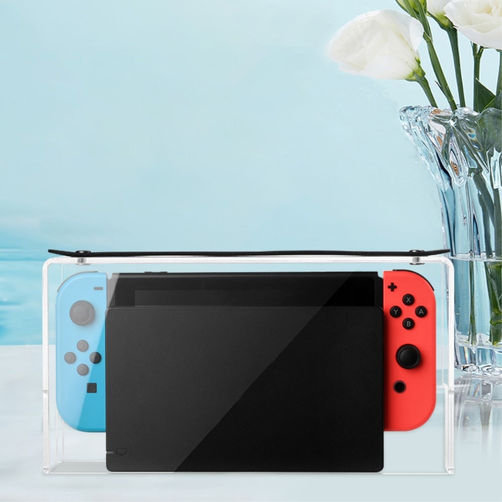 Acryl Staubschutz Box zum Verstauen und Ausstellen der Nintendo Switch Konsole - Transparent