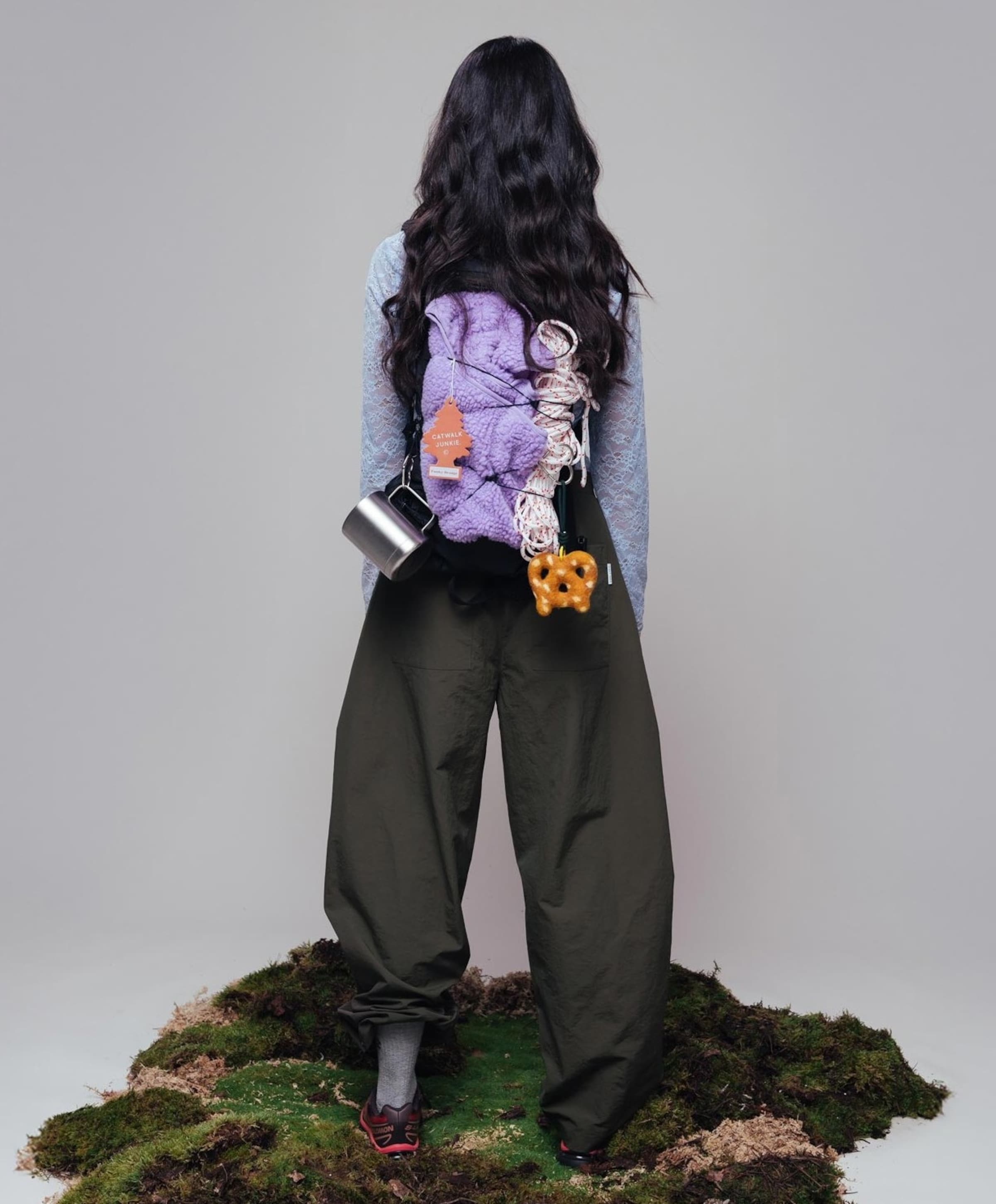 Catwalk  Junkie Barrel shaped dames broek groen