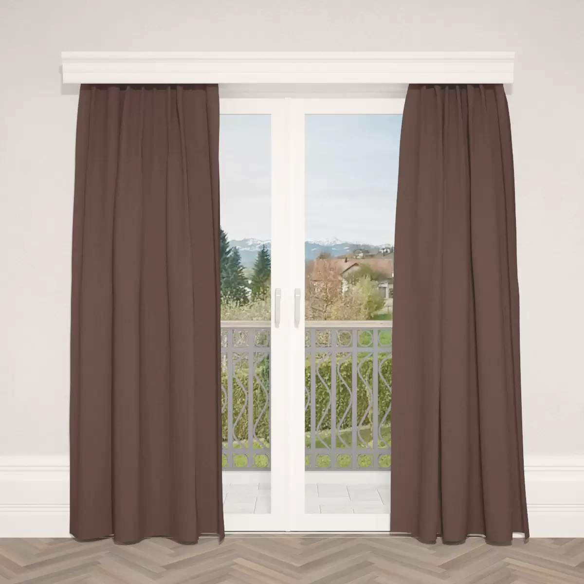 Verdunkelungsvorhang Satin Braun
