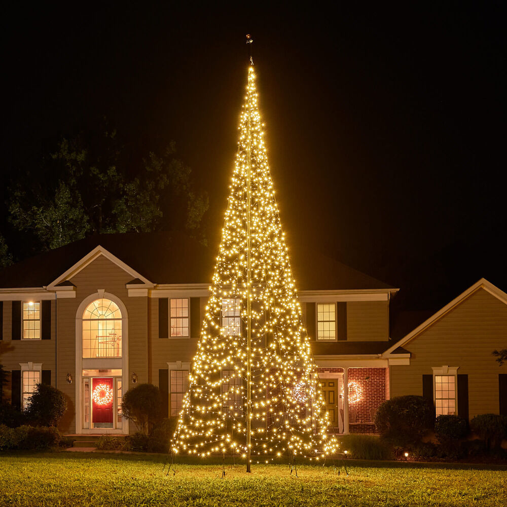 Fairybell  - Vlaggenmast kerstboom - 2000 - Warm wit - 600 cm