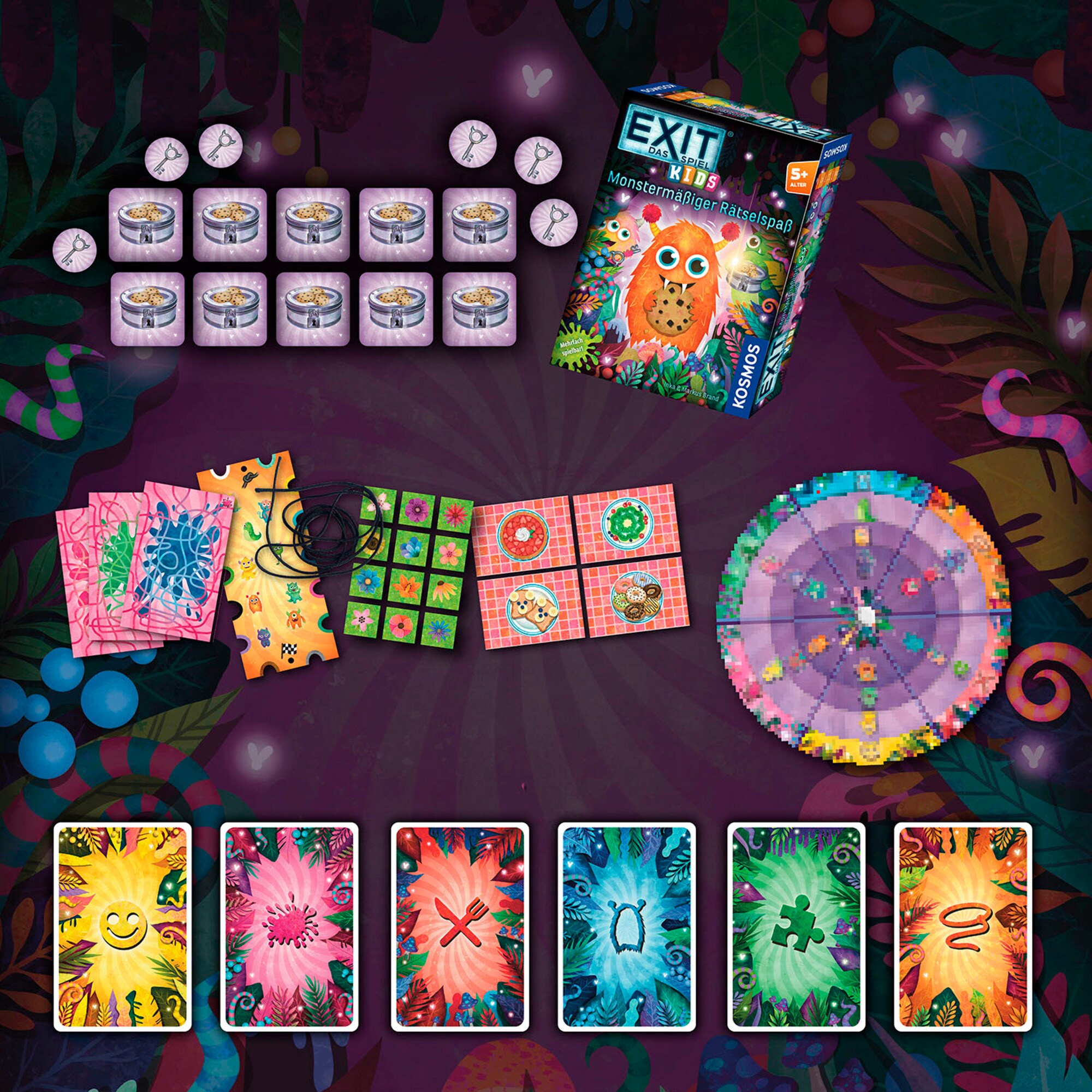 Kosmos Partyspiel EXIT - Das Spiel Kids: Monstermäßiger Rätselspaß