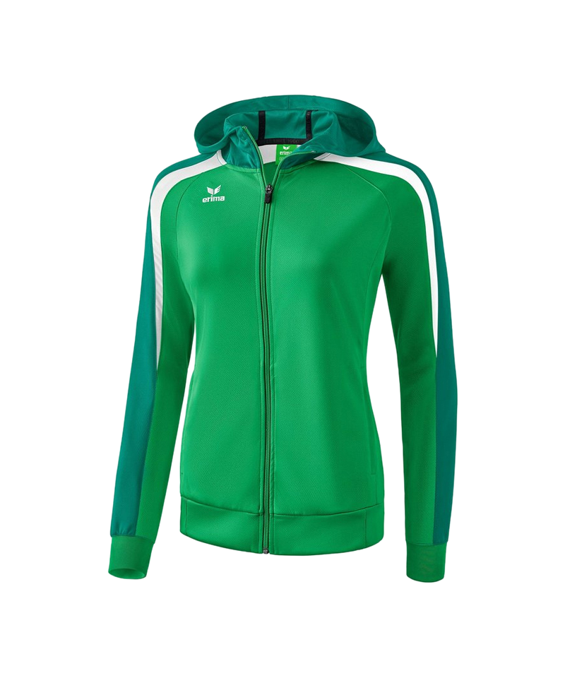 Erima Liga 2.0 Kapuzenjacke Damen Grün Weiss